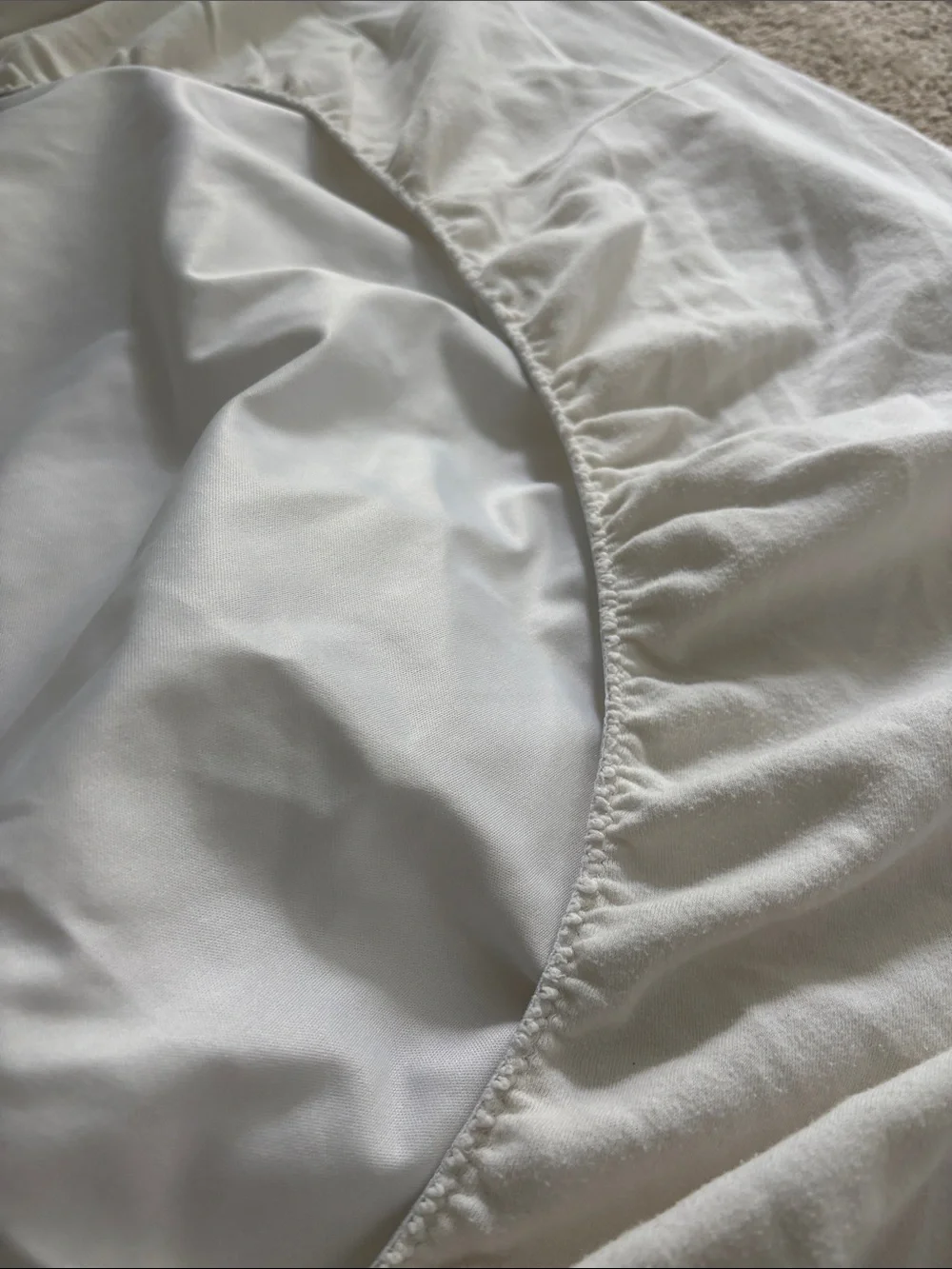 Organic cotton cream Quilted Crib Mattress Pad - Plush Waterproof Protector